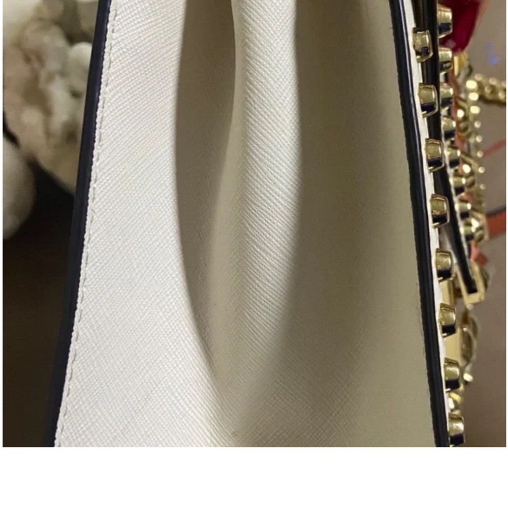 Michael Kors White and Pink Studded Shoulder Bag - Picture 6 of 10